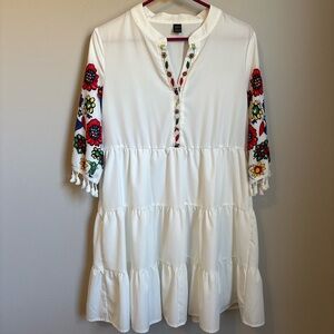 Shein White Tiered Dress (S)